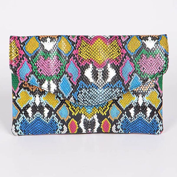 Clutch | Hipster Snakeskin Clutch: Multicolor