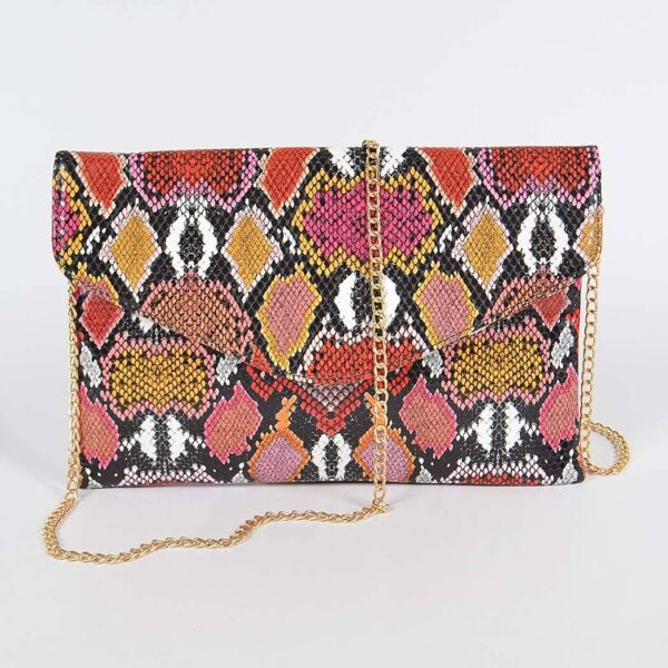 Clutch | Hipster Snakeskin Clutch: Red