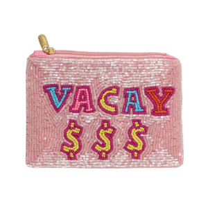 Mini |  Ladies VACAY Themed Fully Beaded Coin Purse