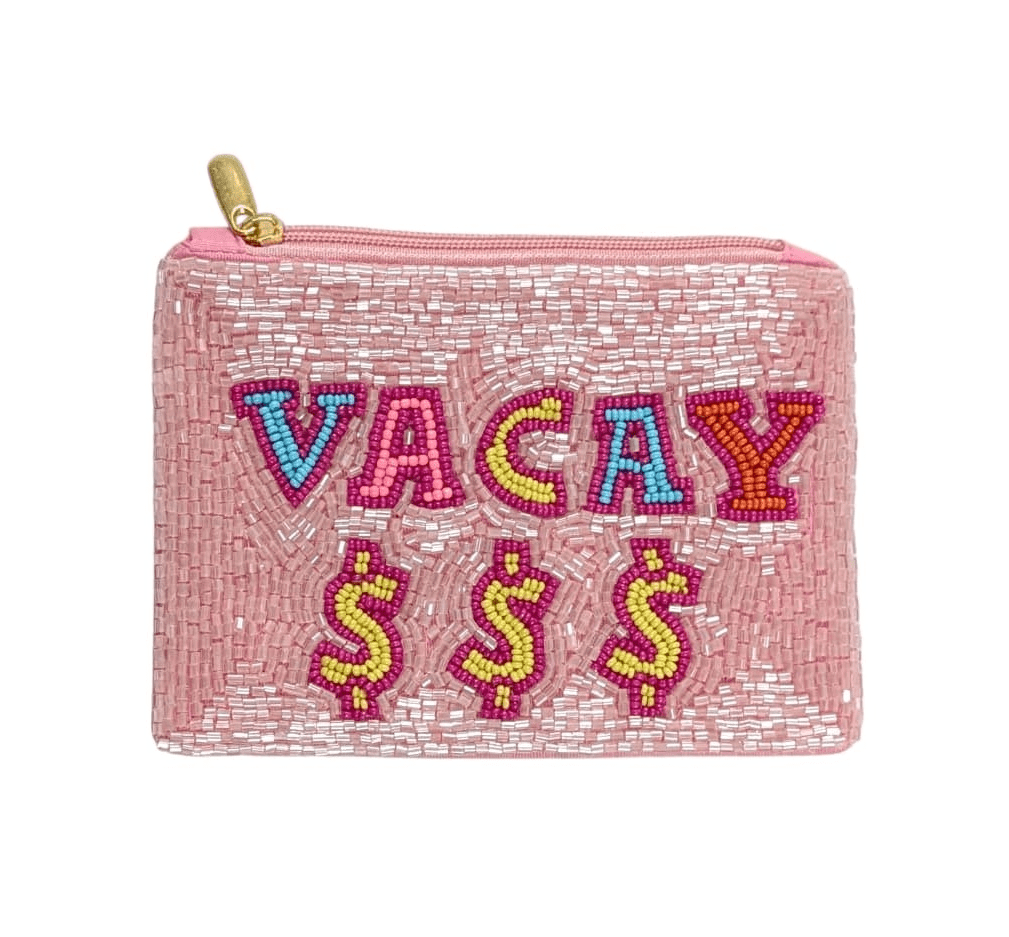 Mini | Ladies VACAY Themed Fully Beaded Coin Purse
