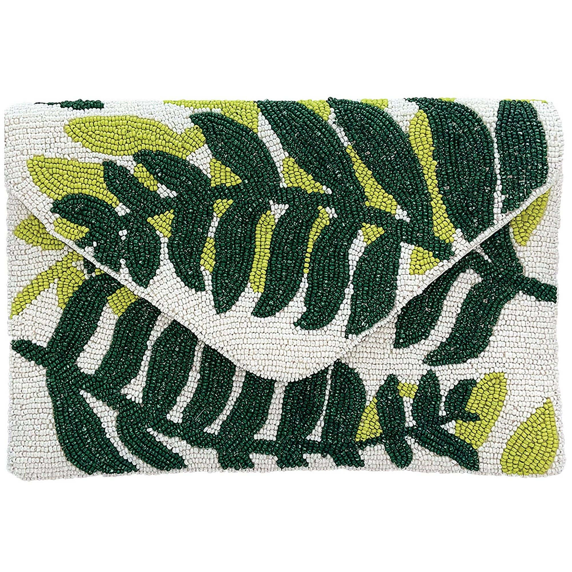 Clutch | Refreshing Palm Leaf Beaded Clutch