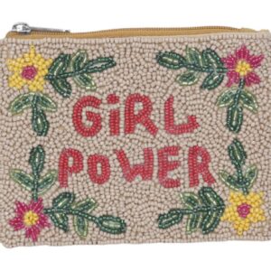 Mini | GIRL POWER Themed Fully Beaded Coin Purse